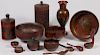 50 PIECES OF RUSSIAN KHOKHLOMA WOODEN WARE