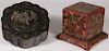 A PAIR OF CHINESE LACQUER BOXES