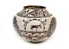 Zuni , Pot with Heartline Deer Motif
