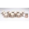German .800 Silver & Wyler Demitasse Cups and Saucers, Plus