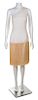 * A Bill Blass Cream Single Shoulder Dress, Size 12.