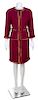 A Chanel Raspberry Wool Boucle Skirt Suit Ensemble, Size 40.