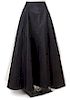 An Escada Black Silk Full Evening Skirt, Size 38.