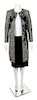 An Etro Black and White Tweed Coat and Skirt Ensemble Jacket size 42; Skirt size 44.