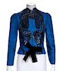 A Lanvin Vintage Royal Blue Silk Bolero jacket, No size.