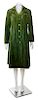 * A Roberta di Camerino Emerald Green Velvet Coat, No size.