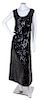 * An Yves Saint Laurent Haute Couture Black Triangle Sequin Gown, No size.