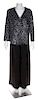 * An Yves Saint Laurent Haute Couture Black Sequin Cardigan, No size.