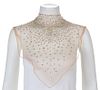 * A Pauline Trigere Sheer Crystal Embellished Dicky, No size.