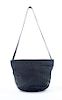 A Bottega Veneta Black Intrecciato Shoulder Bag, 10.5" x 10" x 2.5"; Strap drop: 17".
