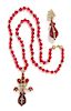 * A Chanel Gripoix Tassel Necklace, Necklace: 30"; Pendant: 2" x 3.5".