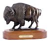 J.R. Meredith - Stand Off Buffalo Bronze Sculpture