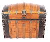 Early Humpback Steamer Trunk 19th Century