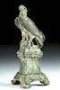 Roman Bronze Figure - Eagle Perched Atop Base