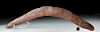 19th C. Australian Stone-Carved Boomerang