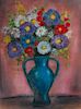 Odilon Redon Pastel on Paper Vase of Flowers