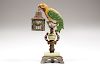 Cold-Painted Parrot Boudoir Lamp