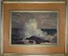 Signed, American School "Surf at Pigeon Cove"