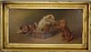 American School, Antique Painting of 3 Dogs