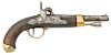 French Model 1822 Percussion Converted Naval Pistol
