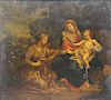 18th/19th Century Oil on Copper. Madonna with