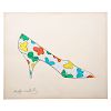 Andy Warhol. Butterfly Shoe, lithograph