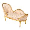 Louis XV style carved gilt wood chaise