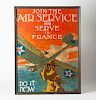 "Join the Air Service and Serve in France" Poster