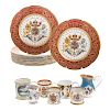 19 Royal Collection china plates and canns