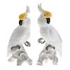Pair Crown Staffordshire china cockatoos
