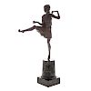 Aurore Onu.  The Ball Dancer, bronze