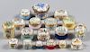 Collection of porcelain and enamel pill boxes