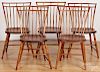 Set of five birdcage Windsor side chairs