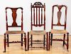 Three New England Queen Anne side chairs