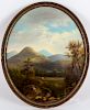 American oil on canvas mountain landscape