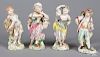 Set of four porcelain figures of children
