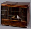 Rare English mahogany bird breeding cage