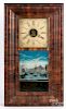 Empire mahogany mantel clock