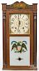 Empire mahogany and pine mantel clock
