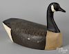 Carved and painted Canada Goose decoy
