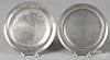 Two Rhode Island pewter plates