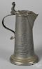 Continental pewter flagon