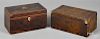Two Federal dresser boxes