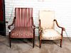 A Pair of Sheraton Style Open Armchairs, Height 38 1/4 inches.