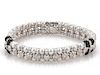 Zancar Diamond Pearls & Onyx 18k Gold Bracelet