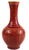 Chinese Qing Dynasty Sang de Boeuf Bulbous Vase
