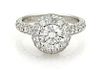 New Diamond Engagement Ring 18k Gold GIA Cert