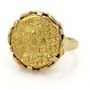 Piaget Salvador Dali 22k Gold Coin 18k Gold Ring