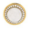 Mabe Pearl, 3.0ct. Diamond and 14K Gold Clip
