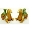 Pair of Chinese Tang Style Glazed Pottery Dragons